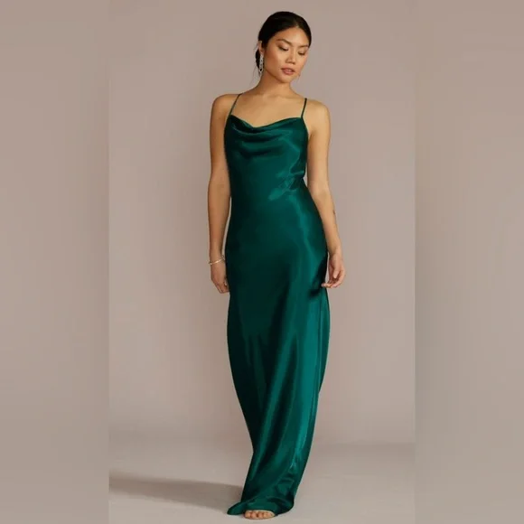how to hem a bridesmaid dress without a sewing machine Appealing Hunter Green One Shoulder Chiffon Bridesmaid Dress Cocktail –  DaisyFormals-Bridesmaid and Formal Dresses in 59+ Colors